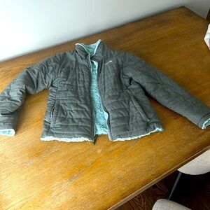 Girls size large north face reversible jacket/fleece! In great condition!